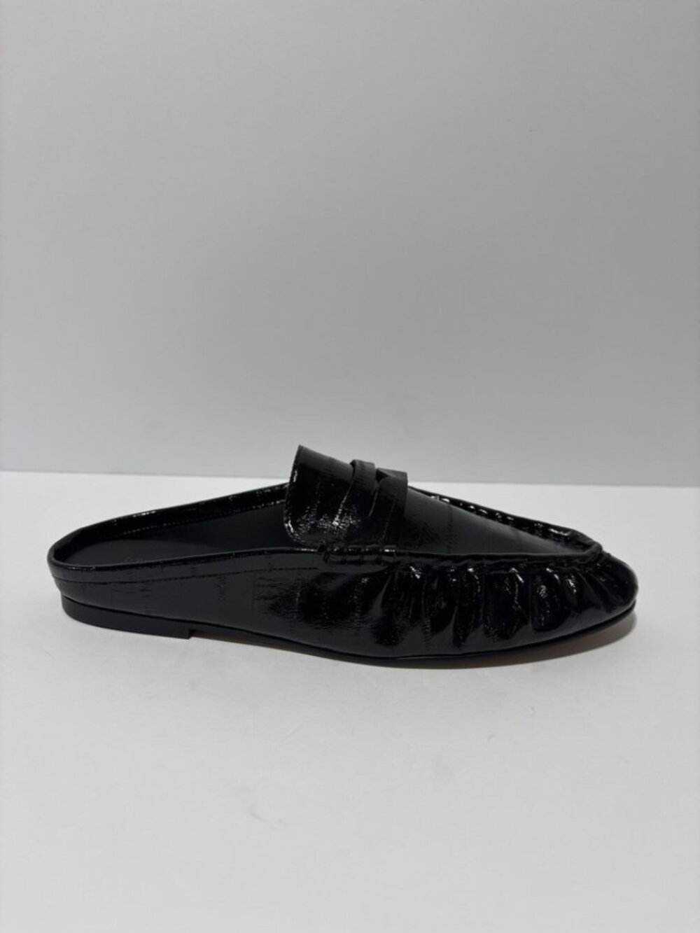 Steve Madden Women’s Rafe Black Leather Slip-On Mule, Size 8 M
